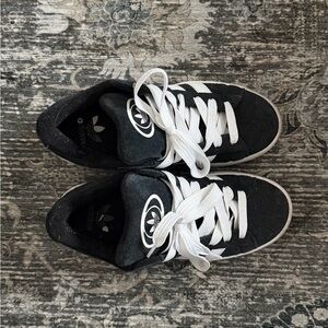 Adidas Kids Black and White Sneakers